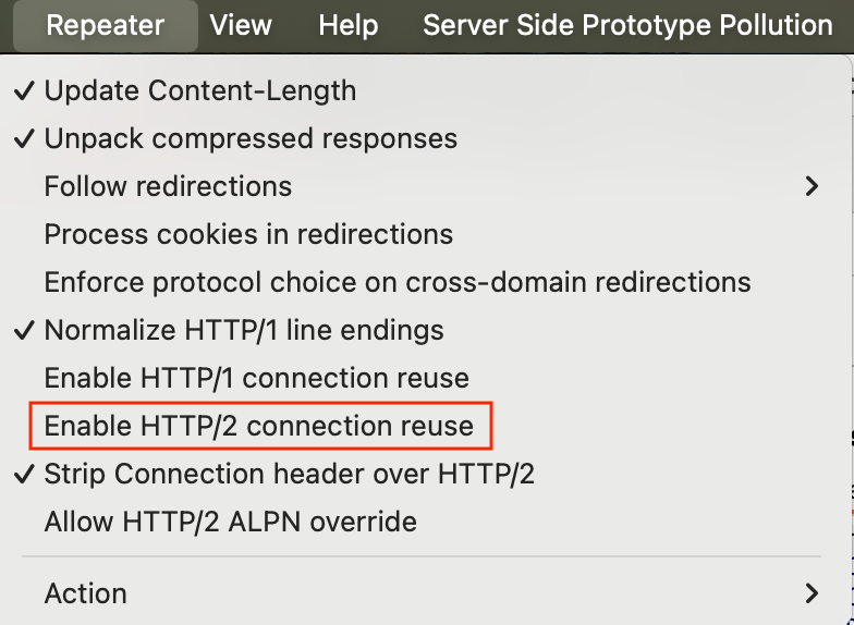 Repeater connection reuse