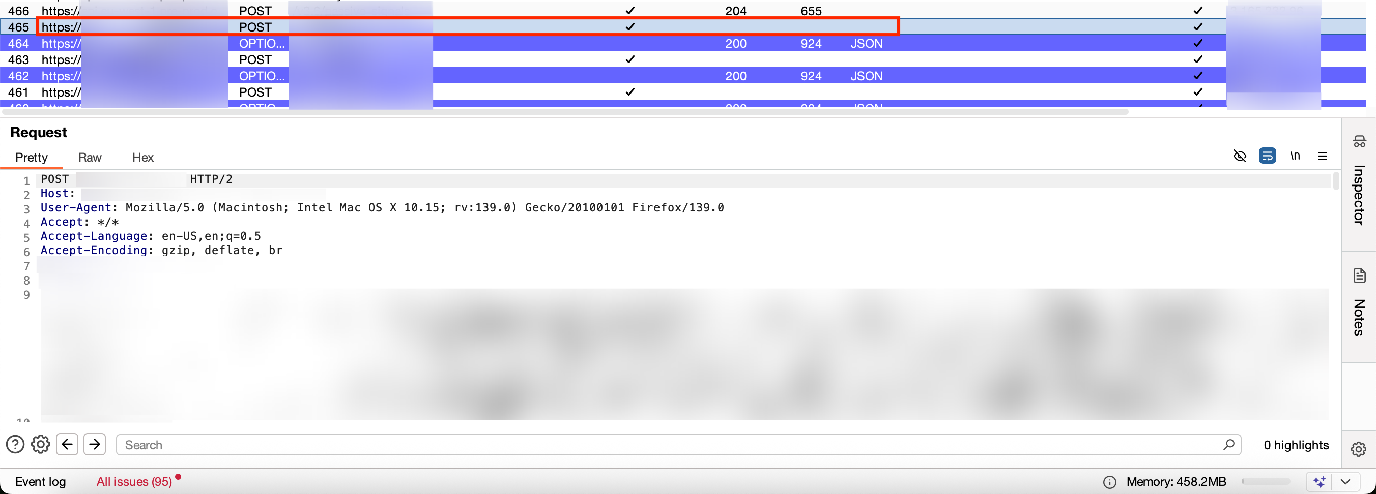 POST request failure